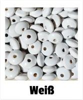 Holzlinsen 14mm weiß